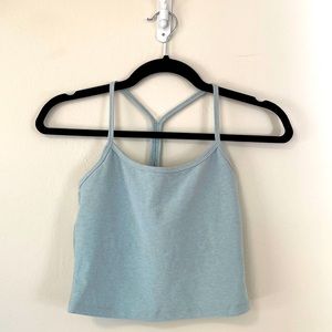 💫 BeyondYoga Baby Spacedye Slim Green Cropped Workout Top